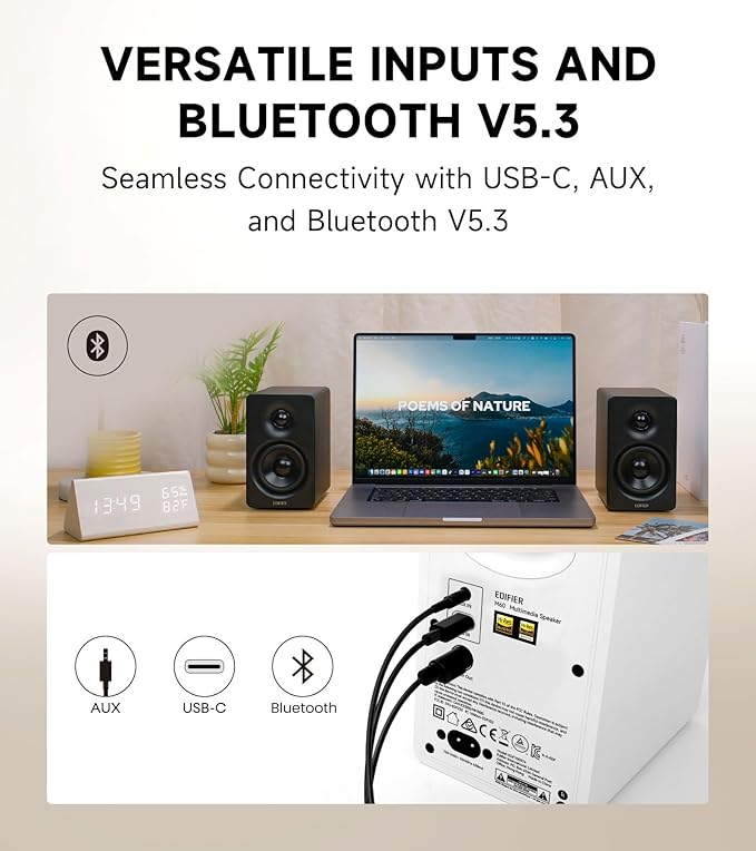 Edifier M60 Multimedia Speaker Bluetooth 5.3, 66W RMS, Hi-Res Audio & Hi-Res - Image 6