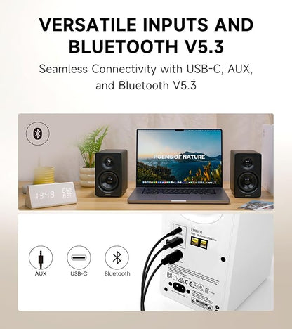 Edifier M60 Multimedia Speaker Bluetooth 5.3, 66W RMS, Hi-Res Audio & Hi-Res - Image 6