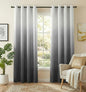 NICETOWN White & Grey Room Darkening Curtains 84 inch Long, Grommet Gradient Curtains Easy-Matching Window Treatments for Boys Bedroom/Kids Room, W52, Set of 2