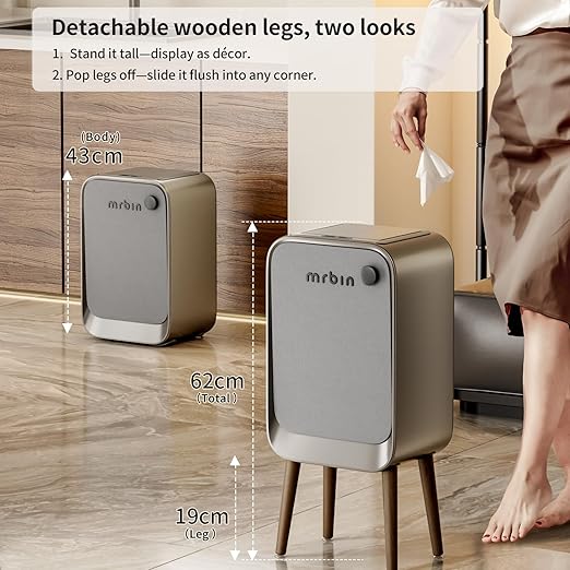 MRBIN Motion Sensor Trash Can Bathroom - Image 5
