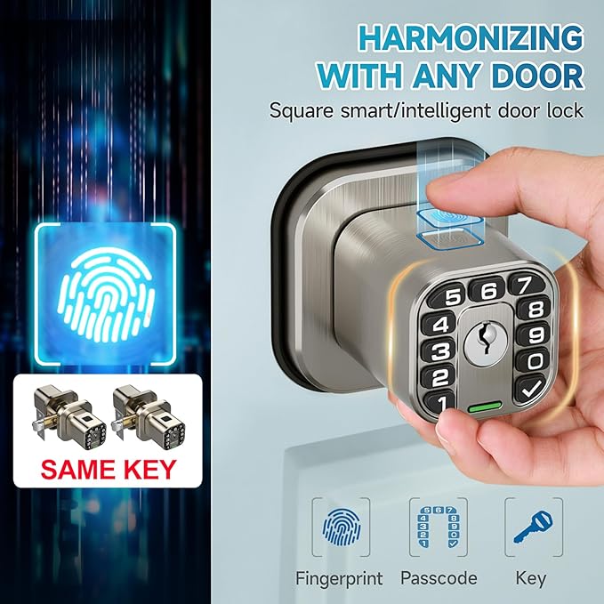 Richelock Fingerprint Door knob, Smart Biometric Door Lock - Image 2