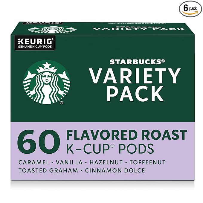 Starbucks K-Cup Coffee Pods, Flavored Hot or Iced Coffee, Variety Pack by StarbucksbyNespresso