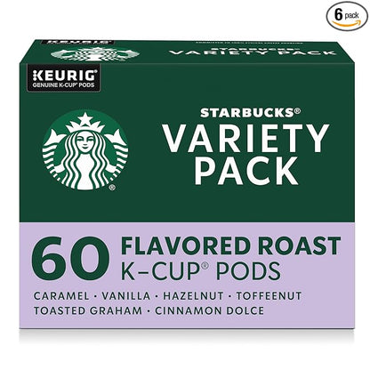 Starbucks K-Cup Coffee Pods, Flavored Hot or Iced Coffee, Variety Pack by StarbucksbyNespresso