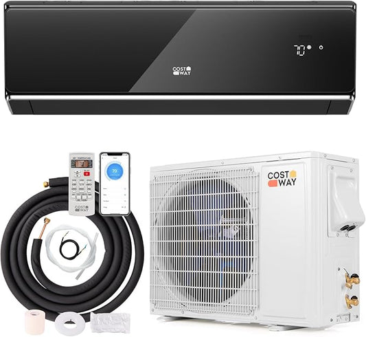 COSTWAY 12000 BTU Wifi Enabled Mini Split Air Conditioner & Heater, 22 SEER2 by COSTWAY