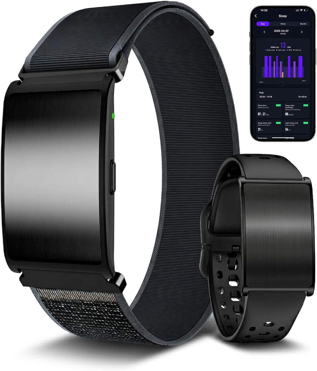 screenless fitness tracker for men women, for ios, main product view