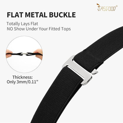 JASGOOD Women No Show Stretch Belt Elastic Web Strap Belt - Image 4
