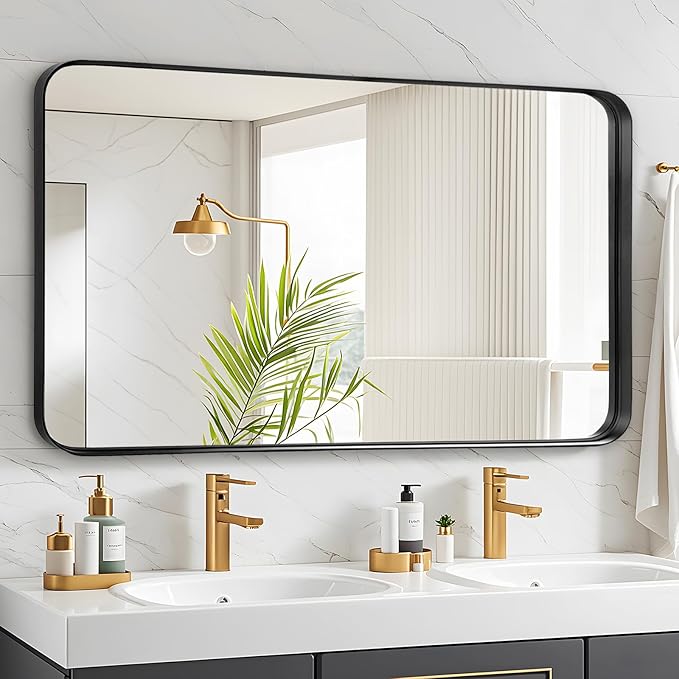 Fabuday Bathroom Mirror with Black Frame by Fabuday