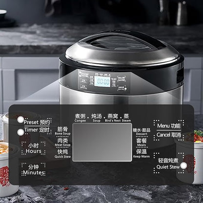 Joydeem Electric Stew Pot, 8.5Qt Stainless Steel Inner Pot - Image 3