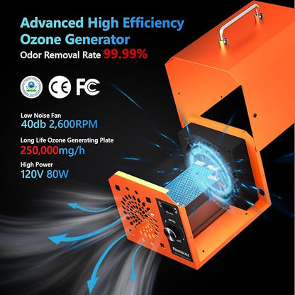 Powerscale Commercial Ozone Machine 250, 000mg/h Odor Removal Intelligent - Image 8