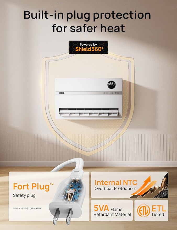 DREO Wall-Mounted Heater, Smart Space Heater - Image 2