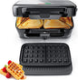 FOHERE Sandwich Maker 3 In 1 Waffle Maker by HOME