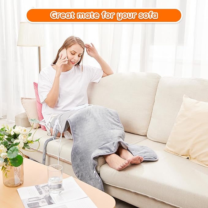Mia&Coco Electric Heating Pad for Back Neck Shoulders Pain Relief, XL 23"x39" - Image 5