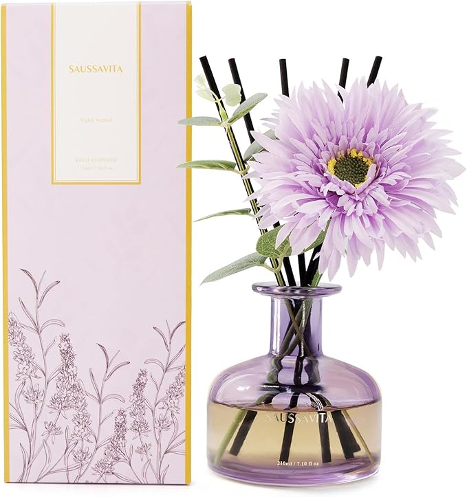 Reed Diffusers Set Lavender Scent, 7.10 oz Diffusers by SAUSSVITA