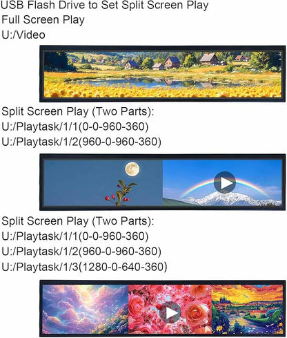 VSDISPLAY 21.3" Ultra Wide Bar Display 1920x360 IPS Digital Signage Monitor - Image 4