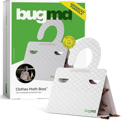 BugMD Clothes & Pantry Moth Traps – Sticky Glue Pheromone-Based Repellent by BugMD