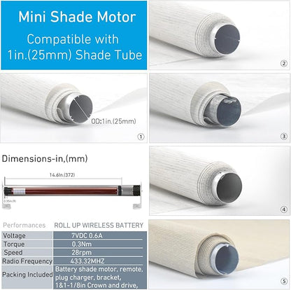 Rollerhouse Roller Shade Motor Motorized Systems - Image 5