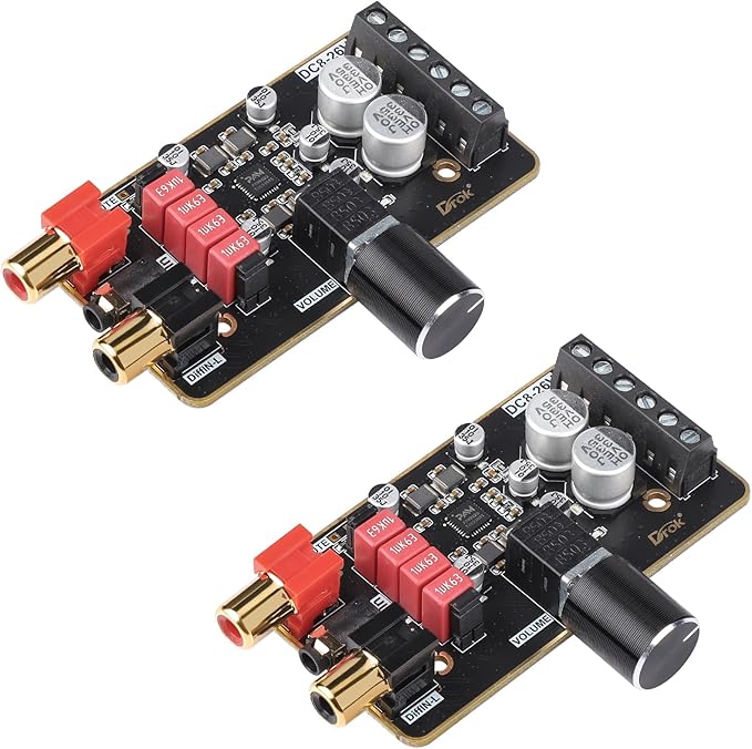 DROK 15W+15W 2.0 2pcs 12V Amplifier Board, Dual Channel Audio Amplifier Board by DROK