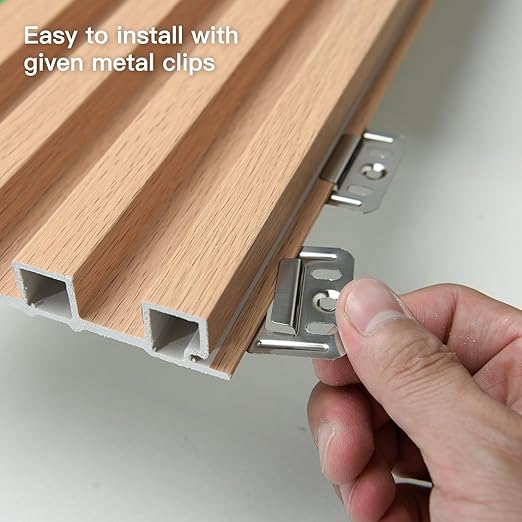 Art3d 8-Pack 96 x 6in. WPC Acoustic Slat Wall Panel - Image 3
