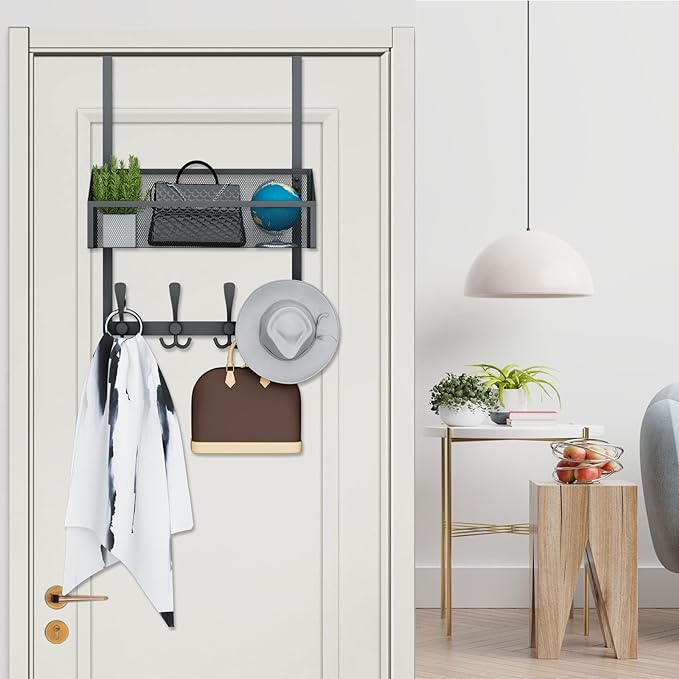 Kaiferty Over The Door Hooks Organizer, Coat Rack Over The Door Storage Hanger - Image 3