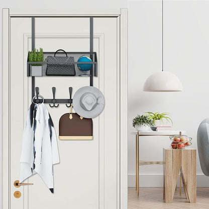 Kaiferty Over The Door Hooks Organizer, Coat Rack Over The Door Storage Hanger - Image 3