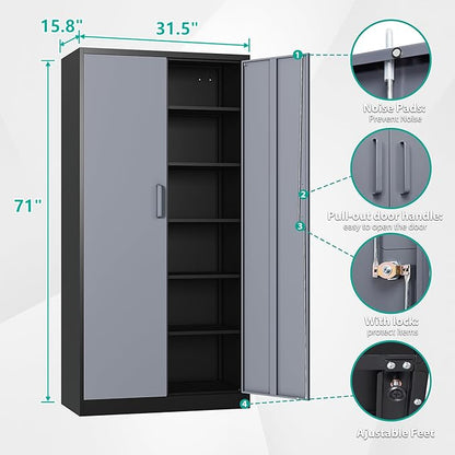 SISESOL Metal Storage Cabinet - Image 3