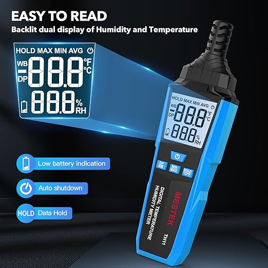 MESTEK Temperature Humidity Meter, High Precision Digital Hygrometer - Image 4