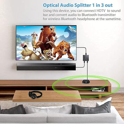 3 Port Toslink Splitter with Optical Cable Premium Quality Digital Optical - Image 5