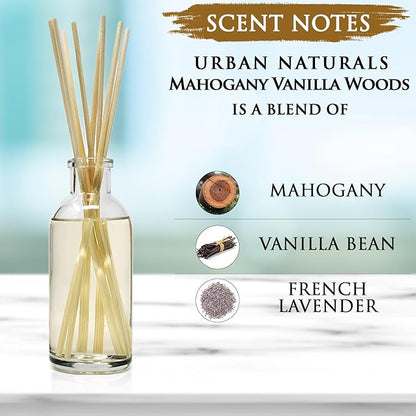 Urban Naturals Mahogany Vanilla Woods Reed Diffuser Set – Made - Image 8