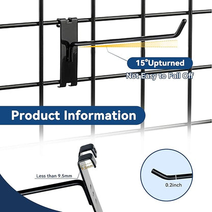 Alyoen Gridwall Hooks 4in, Metal Display Hooks - Image 2