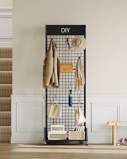 CHOEZON Grid Wall Panel, 2’ x 5.7’ Ft Floor Standing Gridwall Display Rack - Image 3