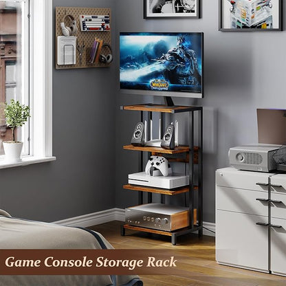 X-cosrack 16.5" Small 4-Tier AV Media Stand - Image 8