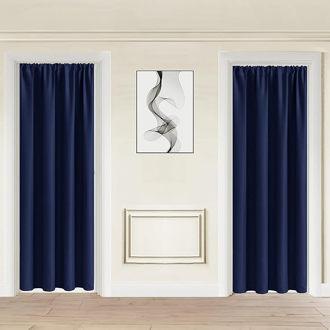 JIUZHEN Blackout Doorway Curtains 80 inch Length by JIUZHEN