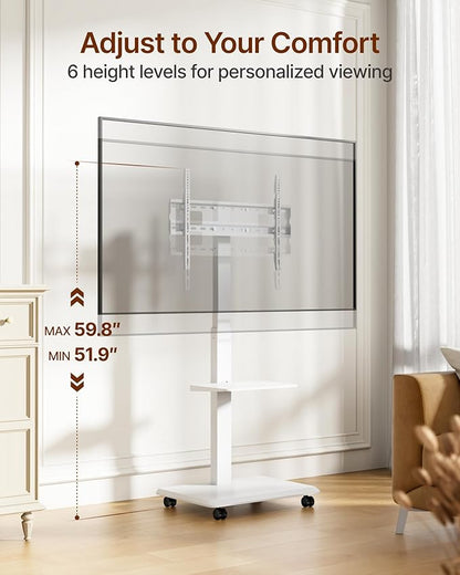 ECOTINY Steel Base Rolling TV Stand - Image 5