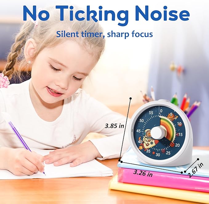 BellMan Visual Timer with Pause Button, 60 Minute Countdown Rainbow Timer - Image 5