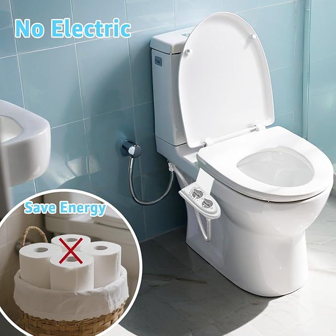 Bidet Toilet Attachment, Non-Electric 3 Wash Modes, Adjustable Water Pressure - Image 5