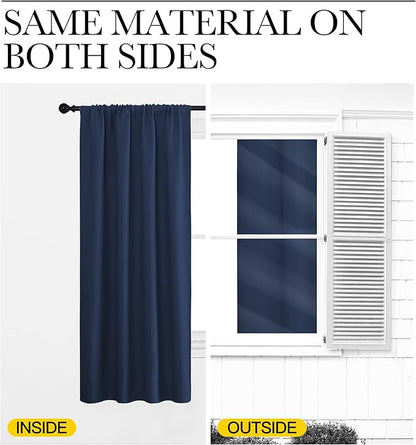 NICETOWN Navy Blue Blackout Curtains - Image 6