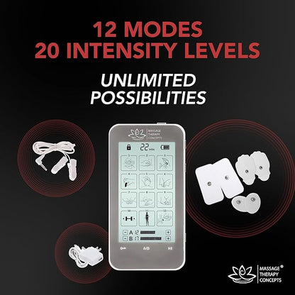Massage Therapy Concepts Deluxe TENS Unit Muscle Stimulator & Accessories - Image 5