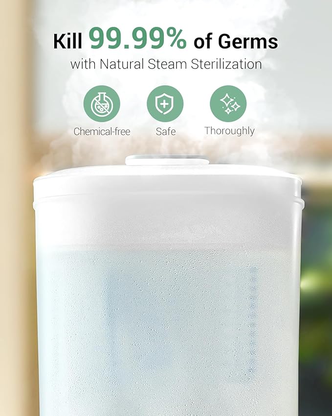 HAUTURE Bottle Sterilizer and Dryer, 6-in-1 Baby Bottle Sterilizer, 10 Bottles - Image 2