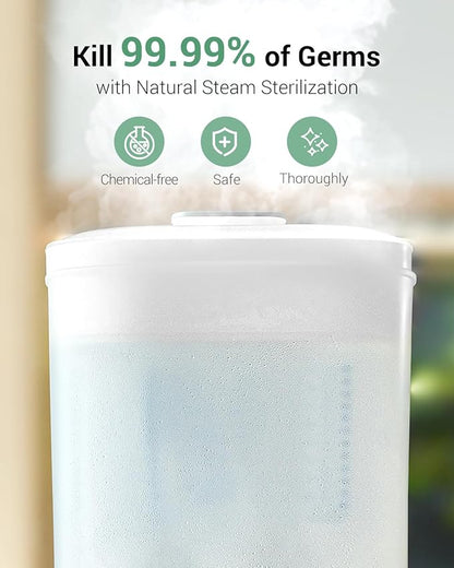 HAUTURE Bottle Sterilizer and Dryer, 6-in-1 Baby Bottle Sterilizer, 10 Bottles - Image 2