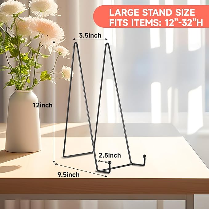 mekueeex 5 Pack 12 Inch Black Picture Stands Plate Stands - Image 2