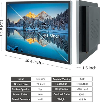 TouchWo 21.5 inch Android 11 Touchscreen Industrial PC, 16:9 FHD 1080P - Image 6
