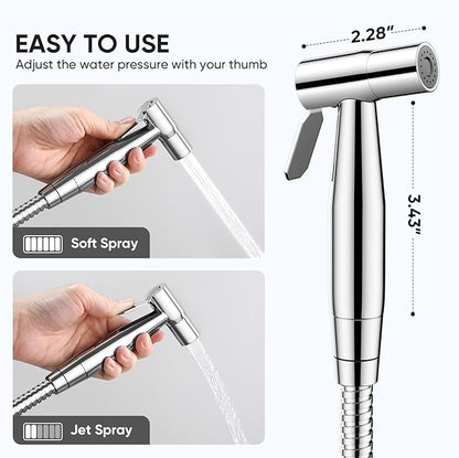 Arofa Chrome Handheld Bidet Sprayer - Image 4
