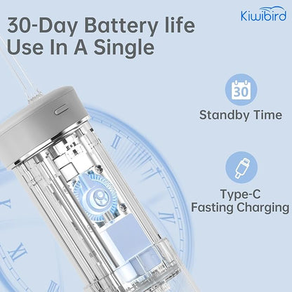 KIWIBIRD Mini Water Flosser for Travel, Ultra-Portable Cordless Oral Irrigator - Image 7