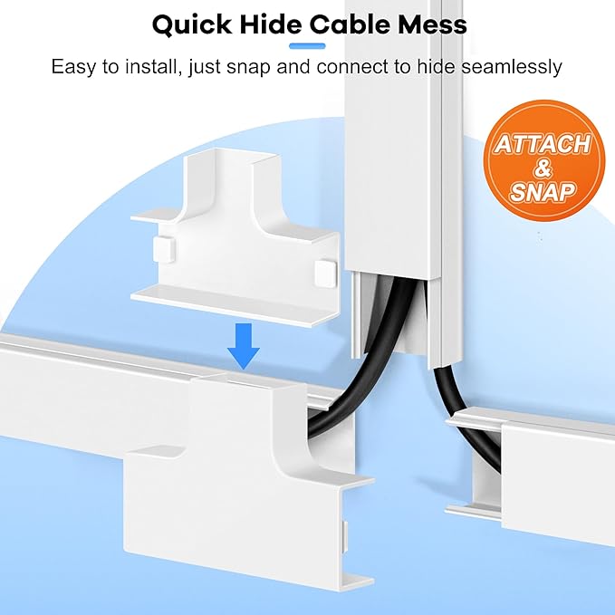 126in Cord Hider Kit, TV Wire Covers - Image 4