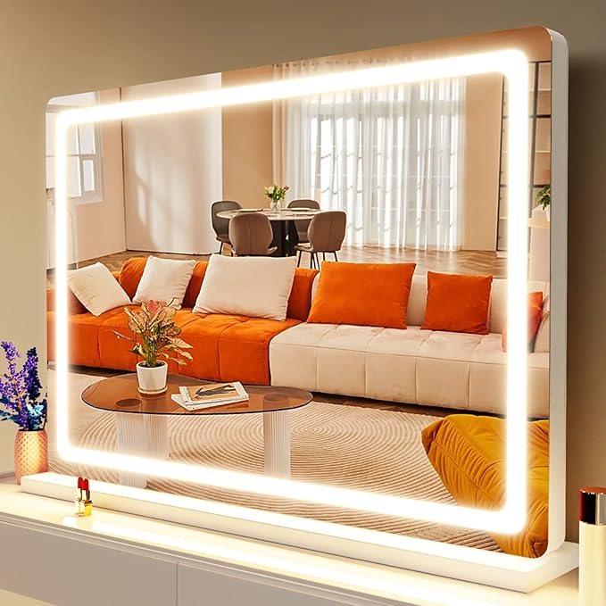 Makeup Vanity Mirror with Lights 32" x 24" Large LED Makeup Mirror, Light up by Gvnkvnlightupyourhome