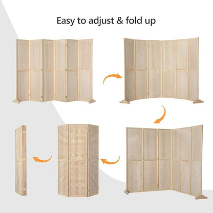Bonnlo 4/6 Panel Pegboard Freestanding, 5 FT Portable Display Board Organizer - Image 3