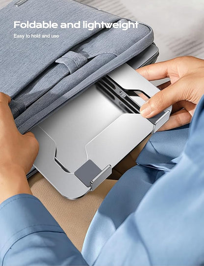 Adjustable Laptop Stand for Desk, Metal Foldable Laptop Riser, Ventilated - Image 8