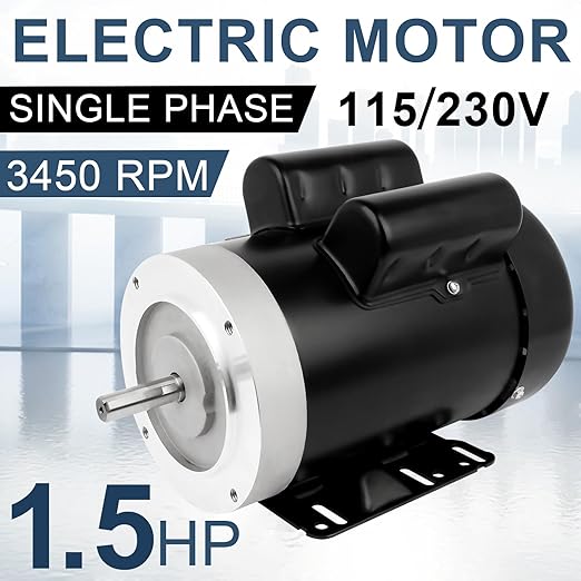 1.5HP Electric Motor 3450RPM Reversible Single Phase 56C Frame General Purpose - Image 6