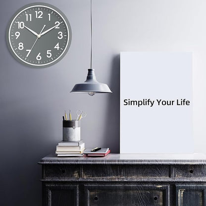 AKCISOT Wall Clock Bathroom 10 Inch Analog Small Wall Clocks Battery Operated - Image 8