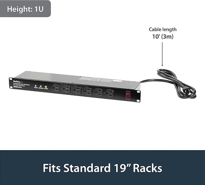 StarTech.com 16 Outlet Horizontal 1U Rack Mount PDU Power Strip - Image 8